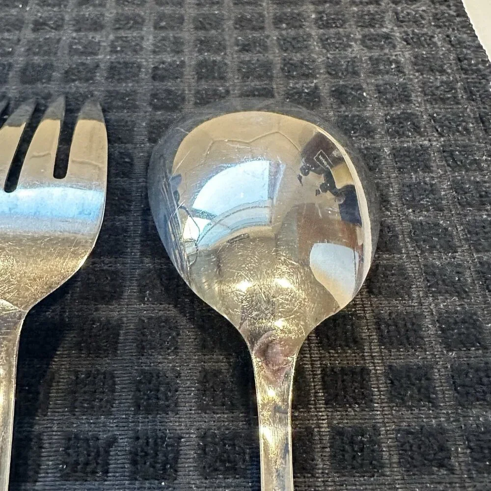 Wm Rogers IS Precious Mirror Silverplate 3 Pc Serving Set Fork Spoon Pie Server